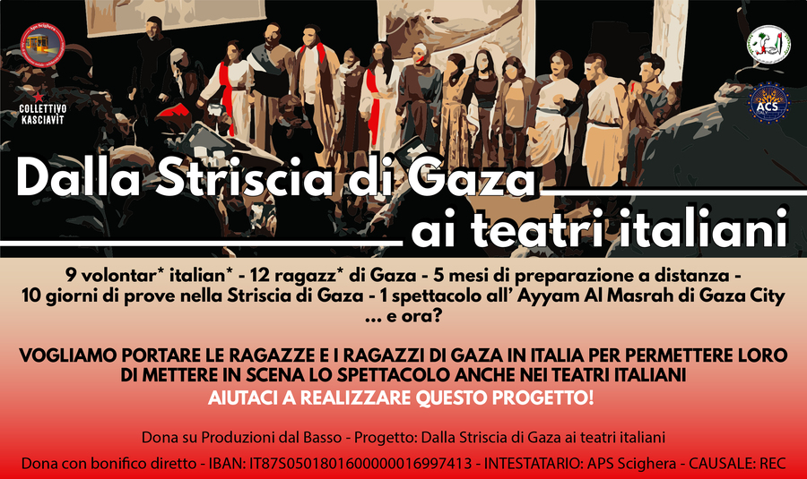 Dalla Striscia di Gaza ai teatri italiani